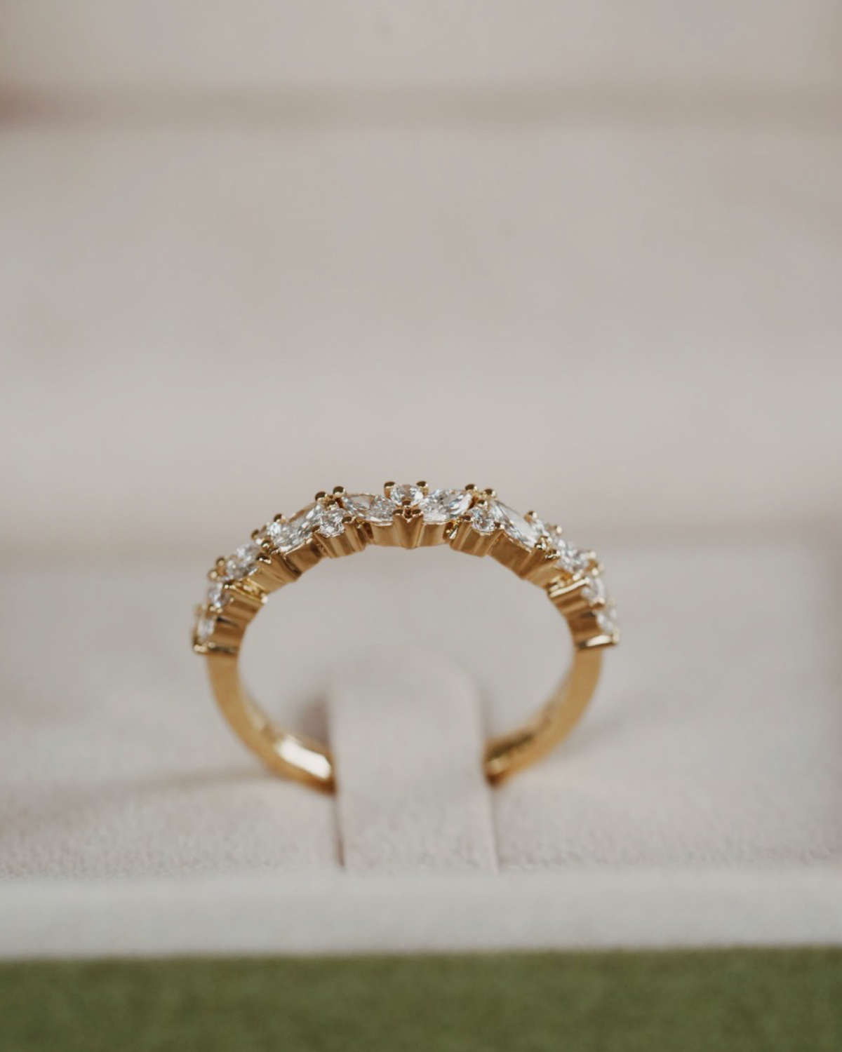 FLEUR | 18K Gold | Eternityring Marquise & Round Brilliant Cut | Lab Grown Diamant & Moissanite