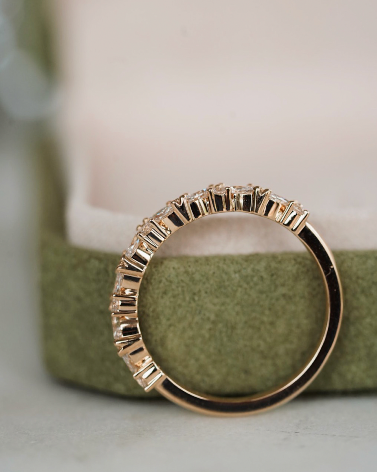 FLEUR | 18K Gold | Eternityring Marquise & Round Brilliant Cut | Lab Grown Diamant & Moissanite